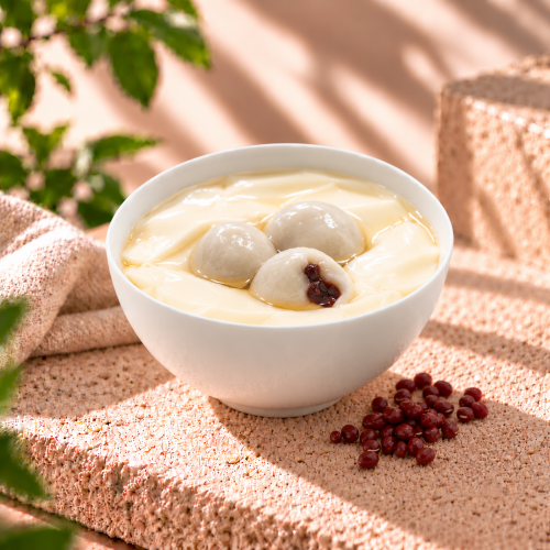 Beancurd with Red Bean Glutinous Rice Ball